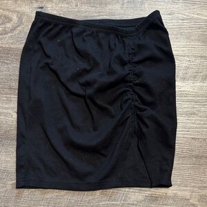Amazon Black Ruched Pencil Skirt